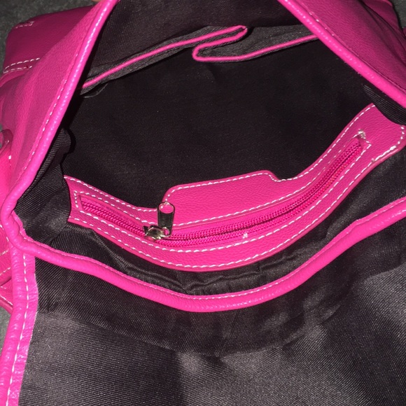 NWOT Pink Leather Crossbody - Picture 4 of 8